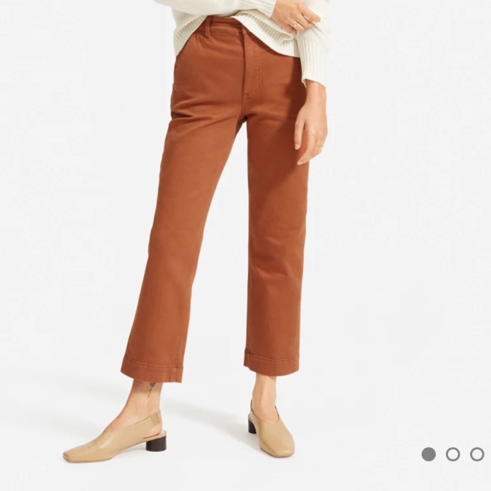 Everlane Straight-Leg Crop // Cocoa Brown // Size 6